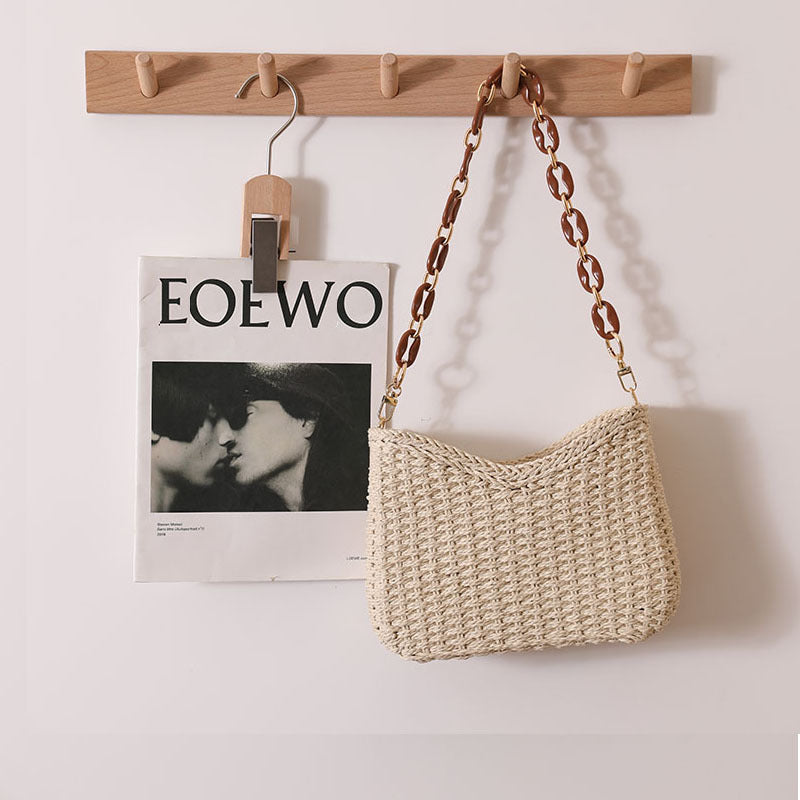 Wholesale Single Shoulder Small Fresh Grass Woven Bags