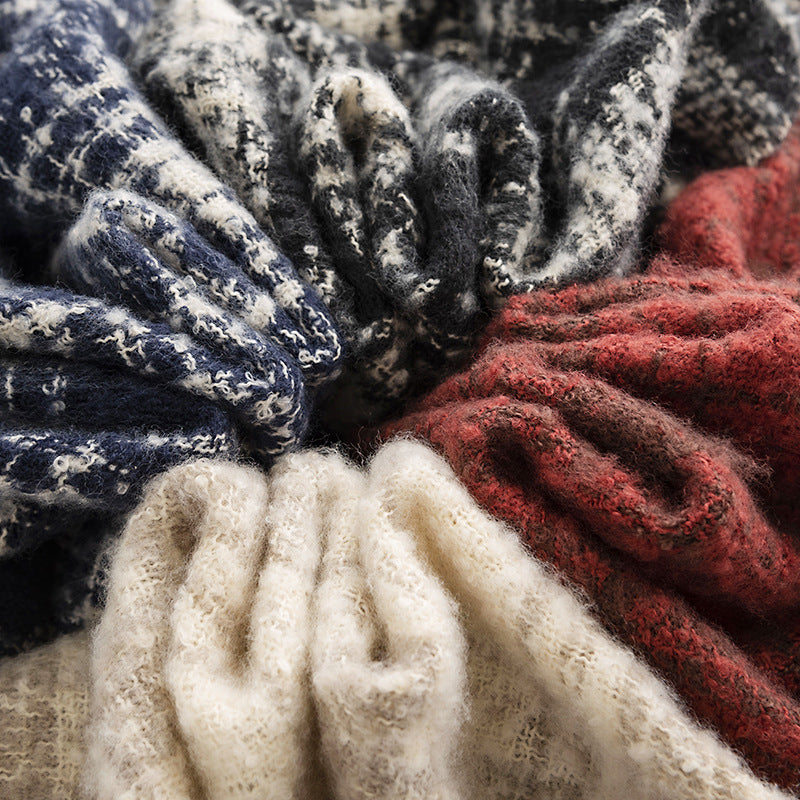 Wholesale Autumn and Winter Square Plaid Polyester Scarf