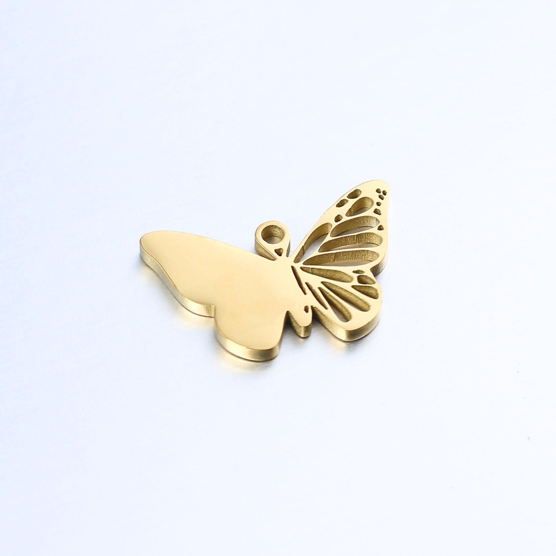 Wholesale Stainless Steel Mirror Creative Hollow Butterfly Diy Pendant