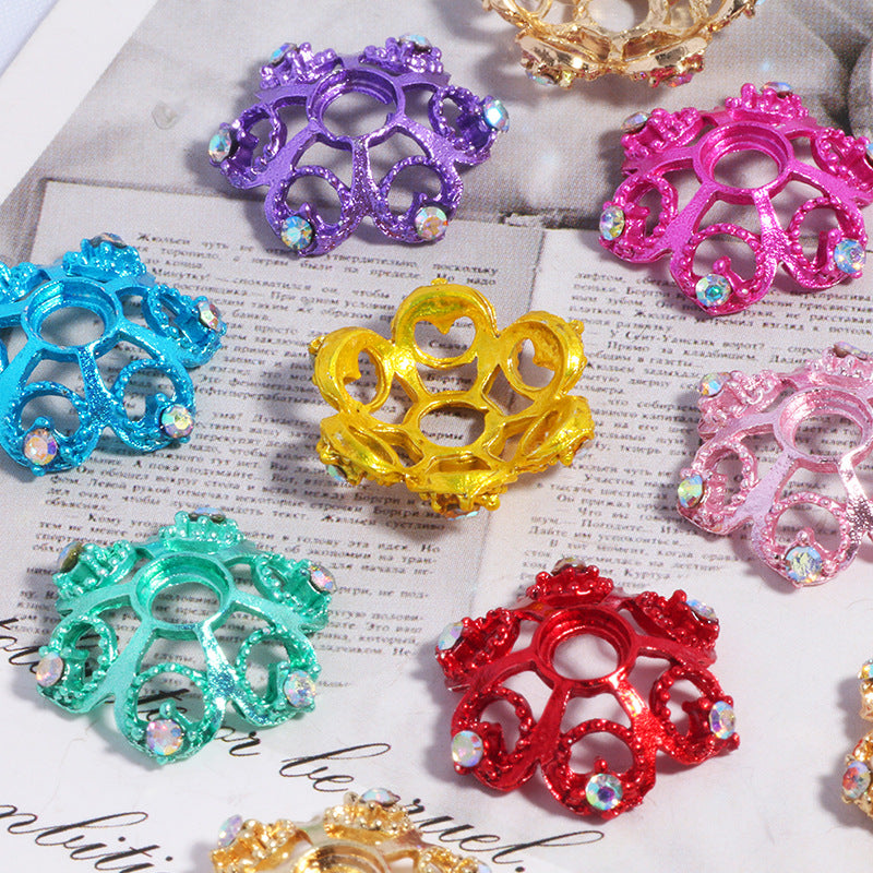 Wholesale 10pcs Hollow snowflake DIY bracelet necklace spacer beads