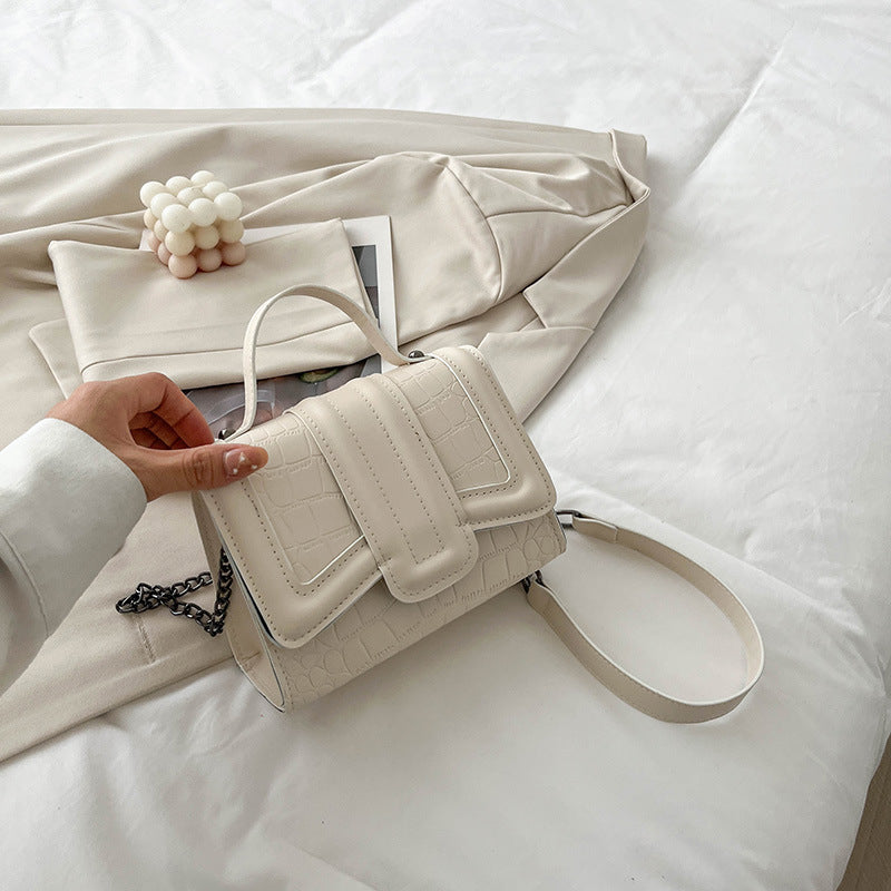 Wholesale Fashion Casual Chain Solid Color Hand-held Shoulder Crossbody Small Square Bag