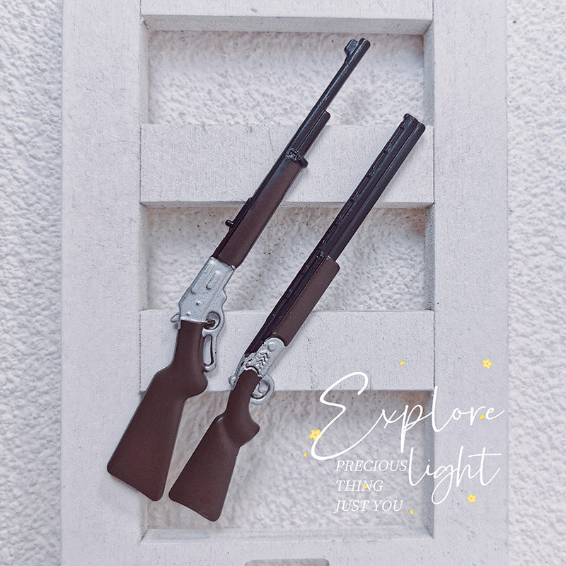 Wholesale Alloy Miniature Vintage Hunting Rifle Toy Gun Model For Dollhouse ama Craft Supply