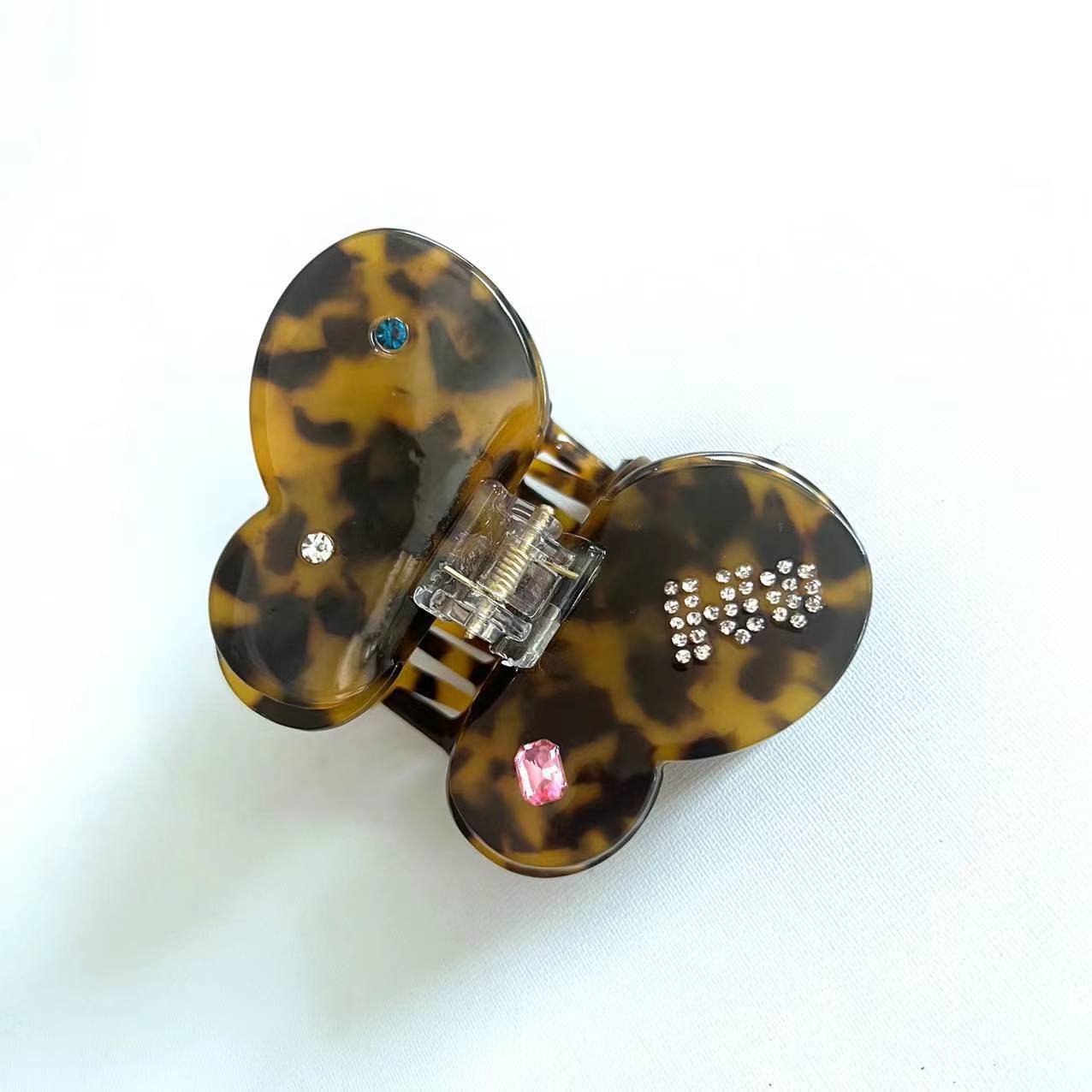 Wholesale Acetic Acid Rhinestone Hairpin  Butterfly Clip Girl Shark Clip