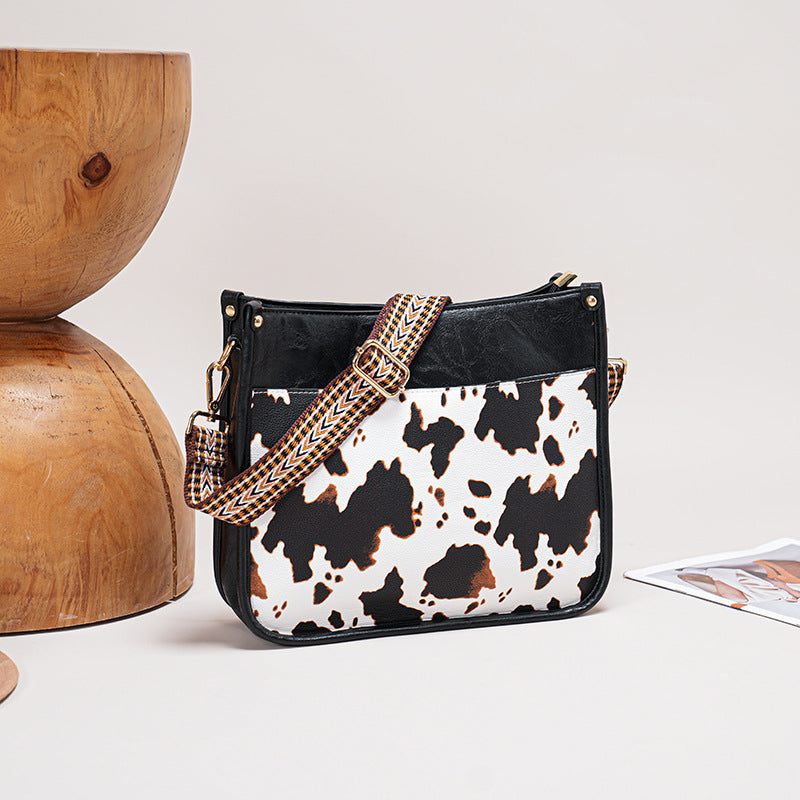 Wholesale PU Crossbody Leopard Pattern One Shoulder High Capacity Tote Bag