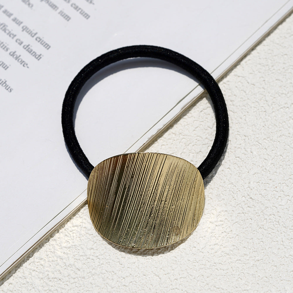 Wholesale pearl headdress metal hair rope hair accessories niche hair rope