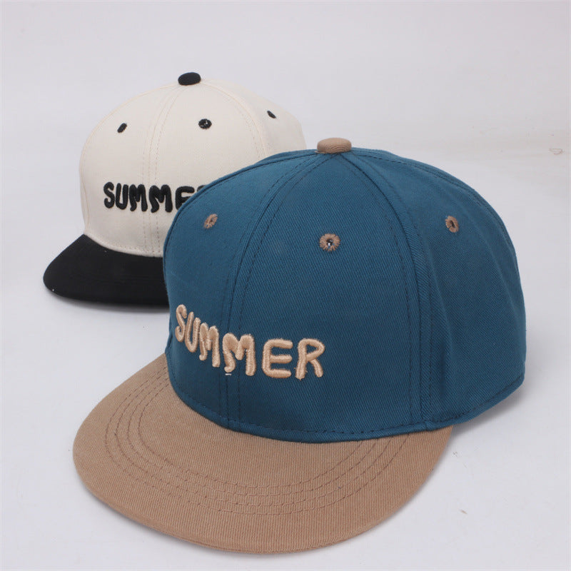 Wholesale Cotton Polyester Embroidered English Letter Flat Edge Children's Baseball Hat