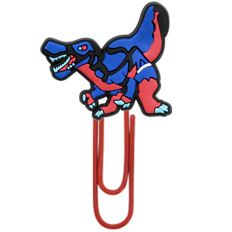 Wholesale Random 50pcs Colorful Paperclip Dinosaur Series  File Bookmarks