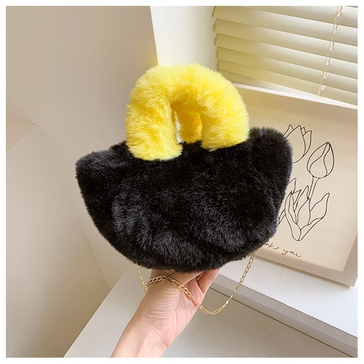 Wholesale Plush Chain Hand-held Single Shoulder Crossbody Bags