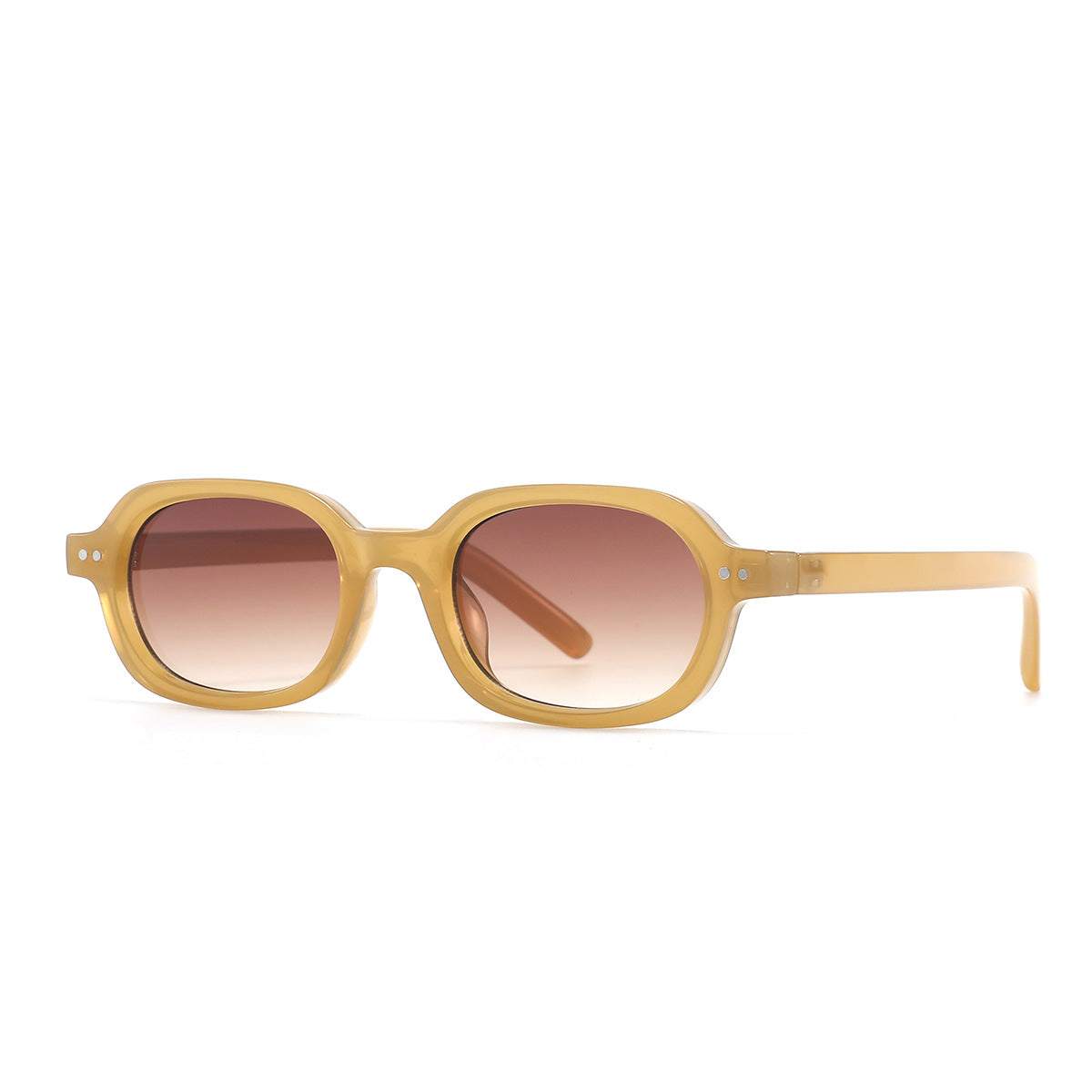 Wholesale Retro UV resistant oval shaped small frame sunglasses