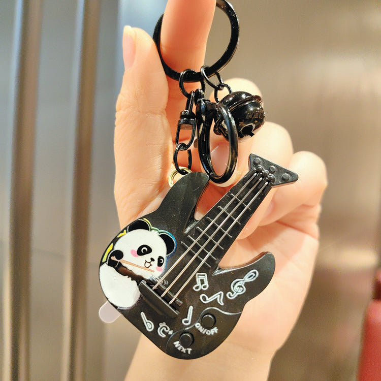 Wholesale Plastic Cartoon Animal Guitar Keychains