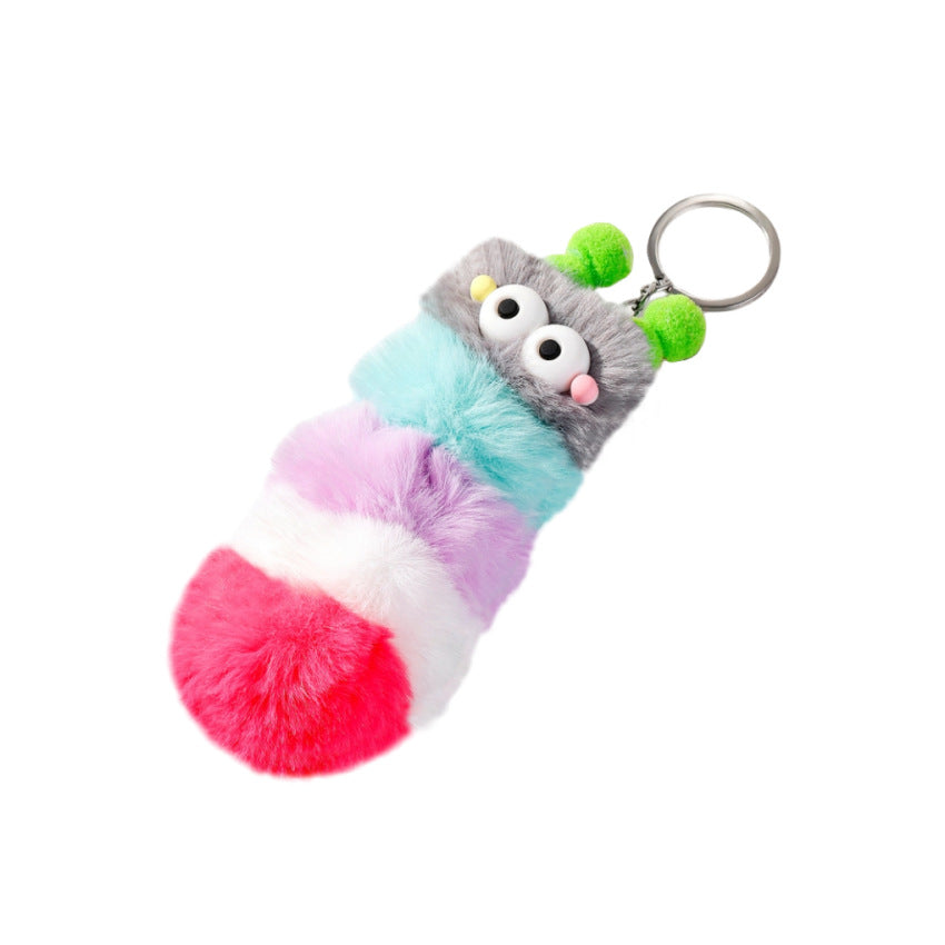 Wholesale Cute Caterpillar Keys Plush Keychains