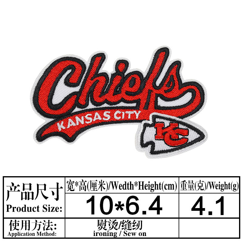 Wholesale Sports Meet Embroidered Fabric Patches for Clothing and Rugby Apparel