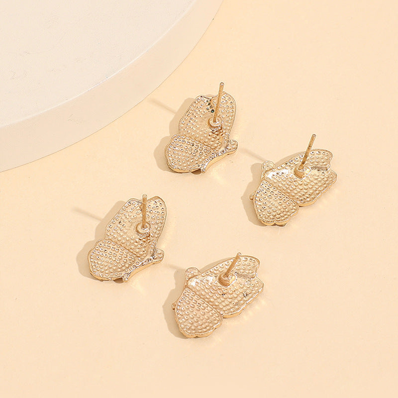 Wholesale Butterfly Painting Oil Earrings