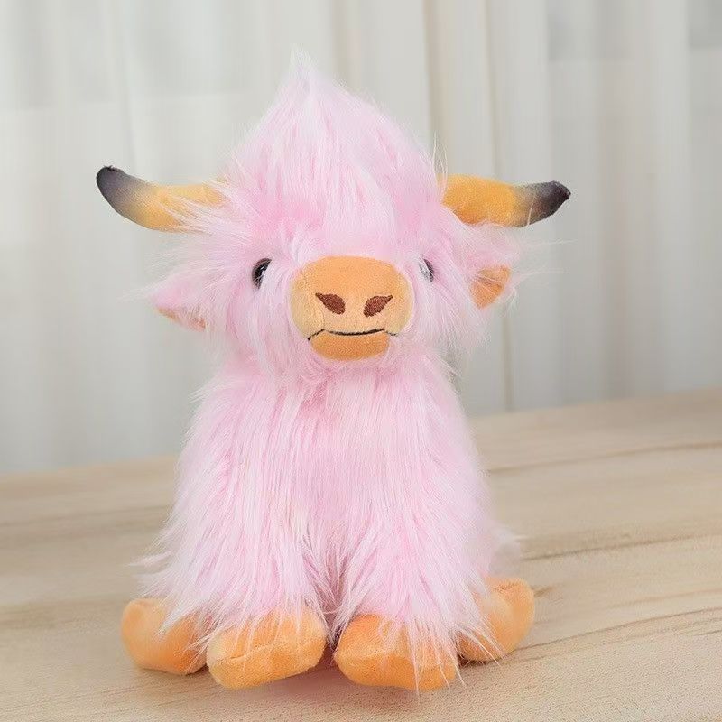 Wholesale Simulation Scottish Highland Cattle Plush Toy Cow Doll