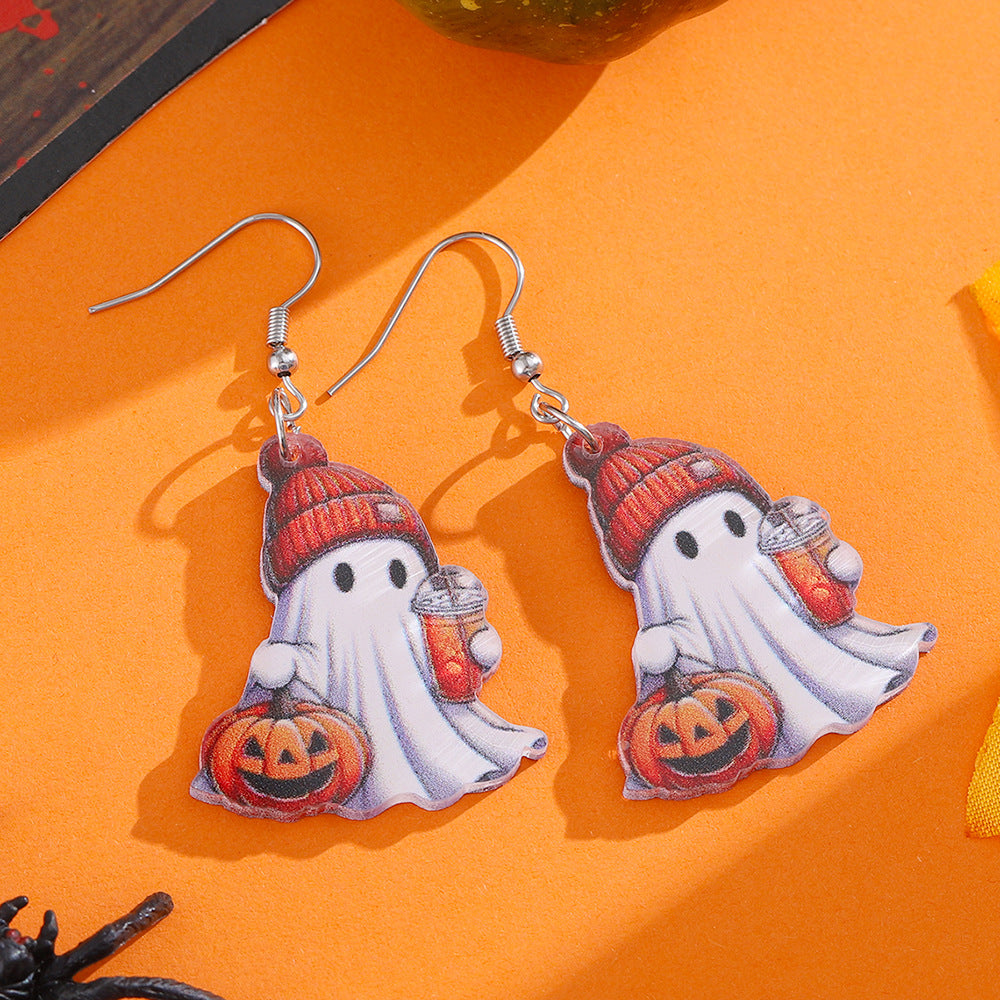 Wholesale Thanksgiving Turkey  Pumpkin Skull Pendant Earrings