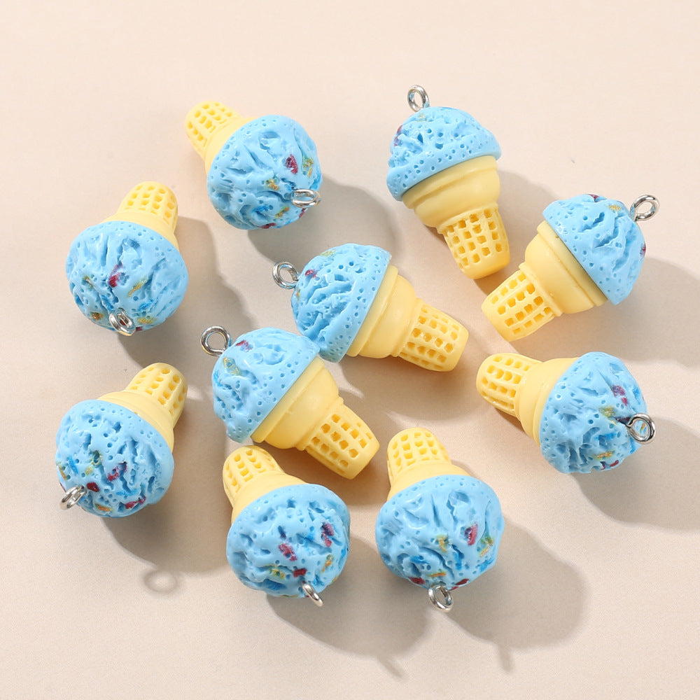 Wholesale 20pcs Ice-cream Silicone Beads