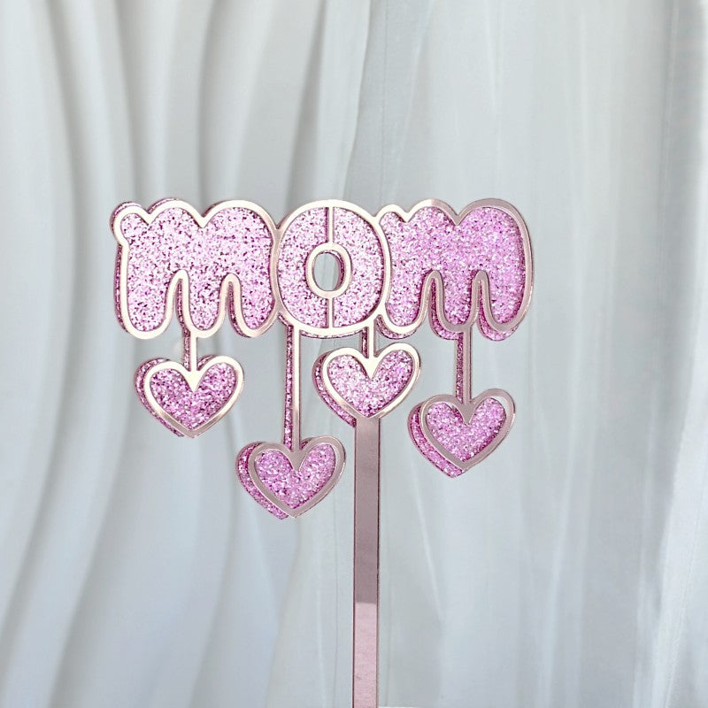 Wholesale Mother's Day MOM Acrylic Cake Plugin