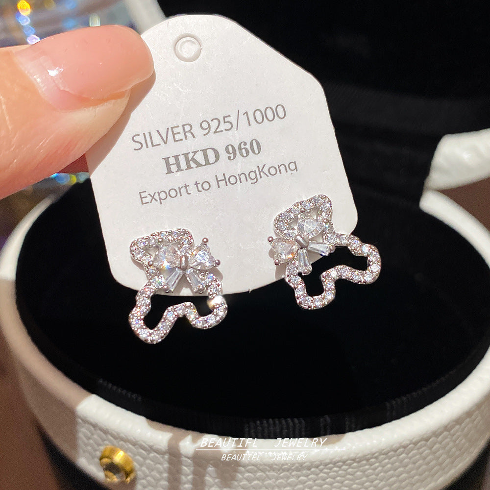 Wholesale 2pcs Flower Earrings Luxury Earrings Ear Studs