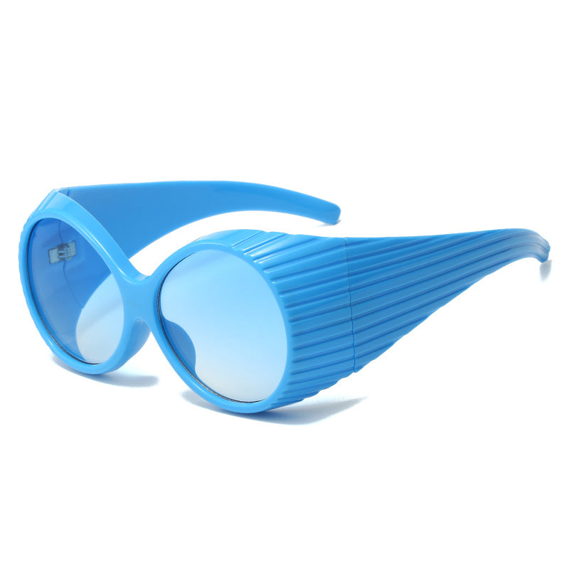 Wholesale Retro Oval Large Frame Line Fashion Sunglasses