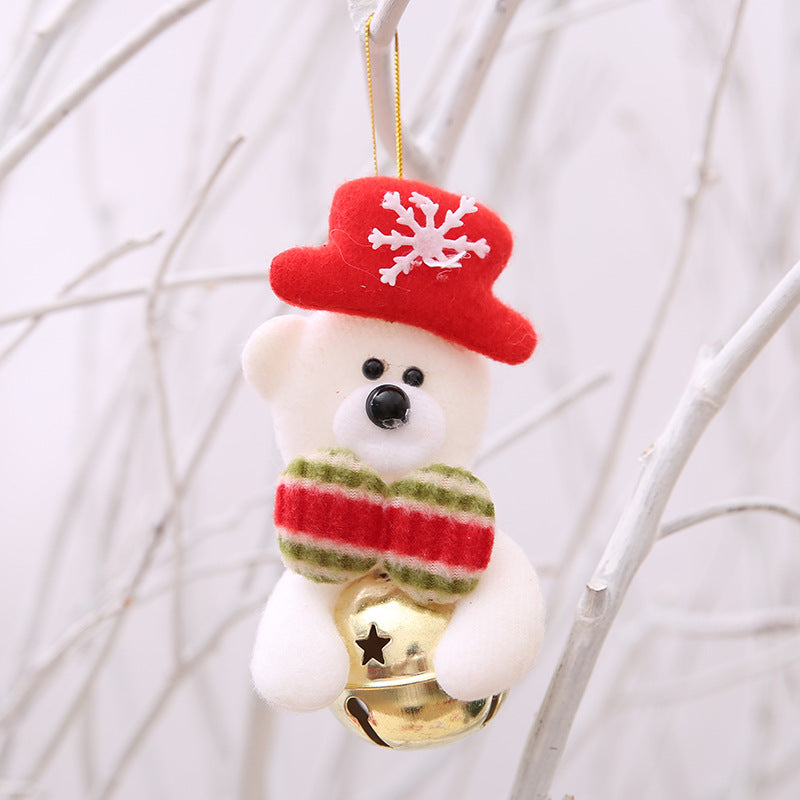 Wholesale Polyester Christmas Tree Doll Bell Pendant