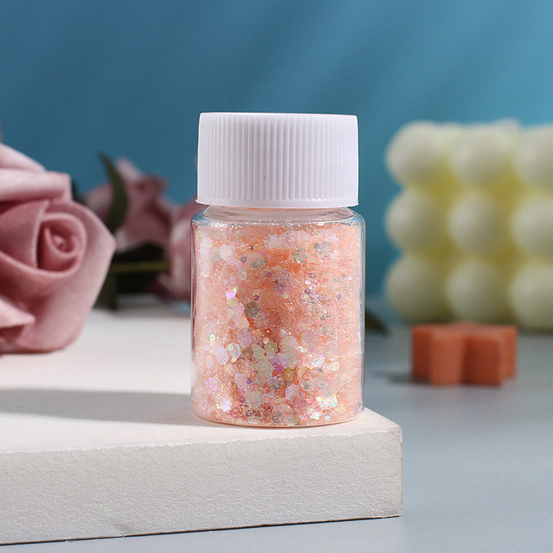 Wholesale Crushed Ice Glitter Nail Art Mixed Glitter Powder 10g Bottle DIY Crystal Dropper Filling