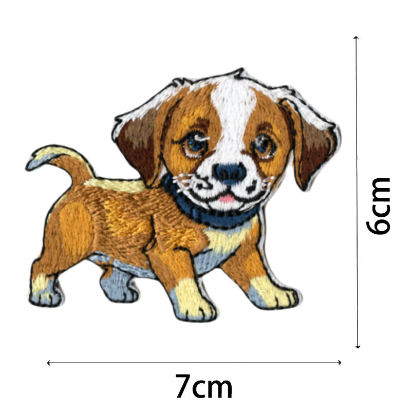 Wholesale Cartoon Puppy Embroidered Patches Set Of 9 Cute Applique Badges For Coats Fashion Accessory Gift