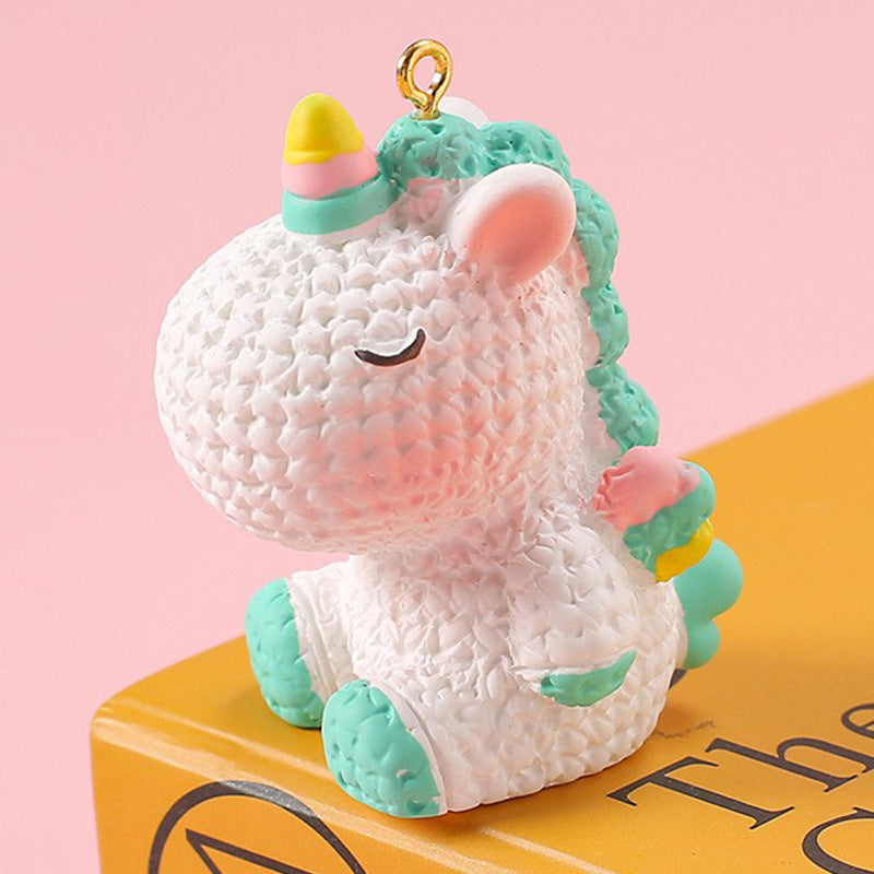 Wholesale Resin Fantasy Unicorn Doll Keychain Accessories
