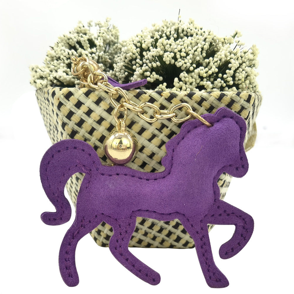 Wholesale 4pcs cartoon pendant hot drill pony creative keychain