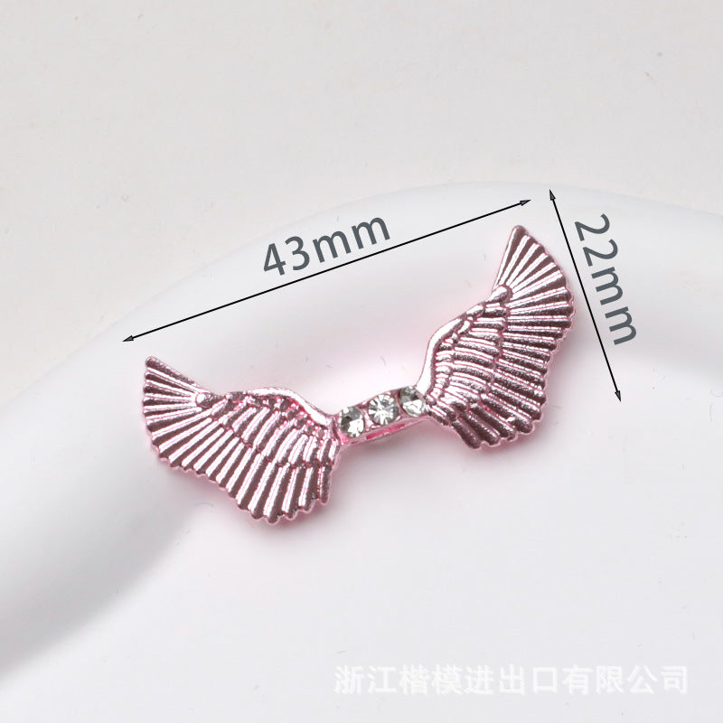 Wholesale 50PCS DIY Metal Electroplated Colorful Wings Butterfly Vertical Hole Loose Beads