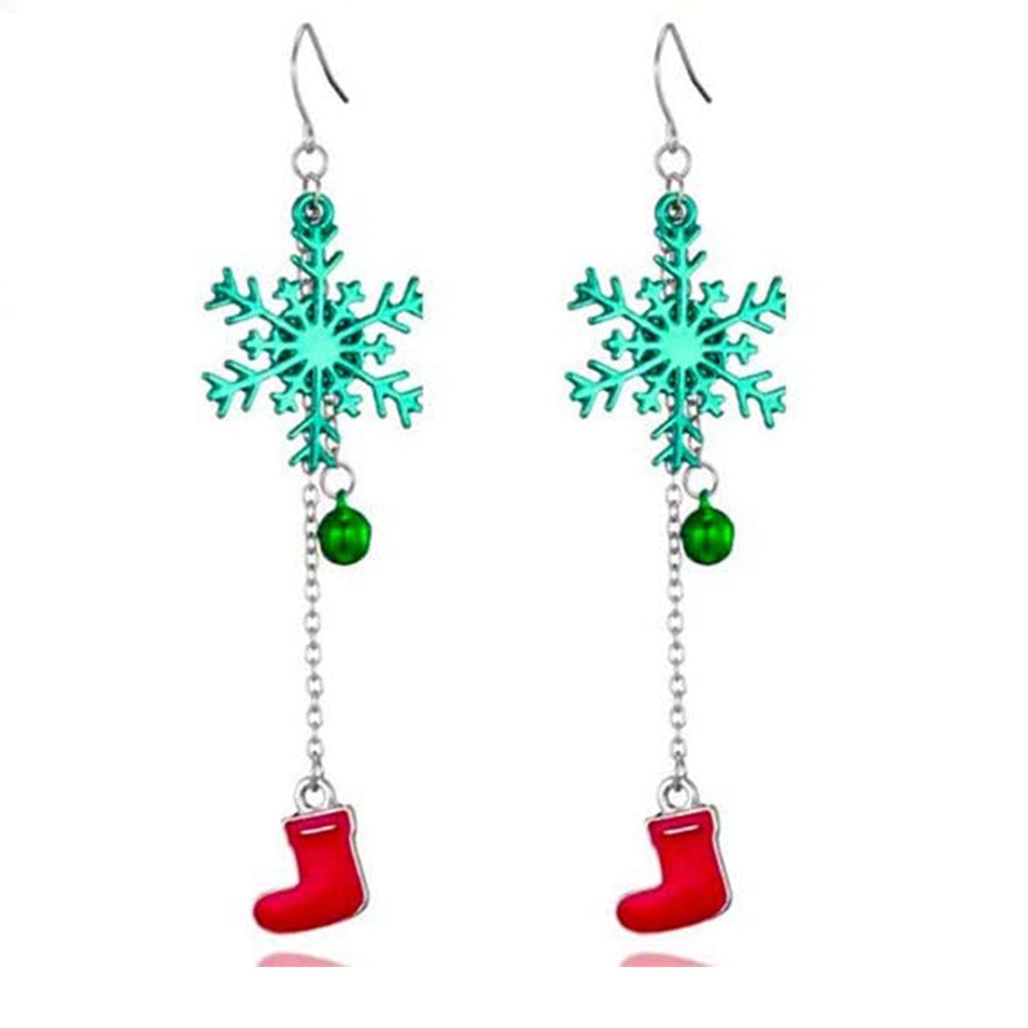 Wholesale Christmas Series Fashion Alloy Christmas Tree Old Man Bell Elk Candy Cane Earrings