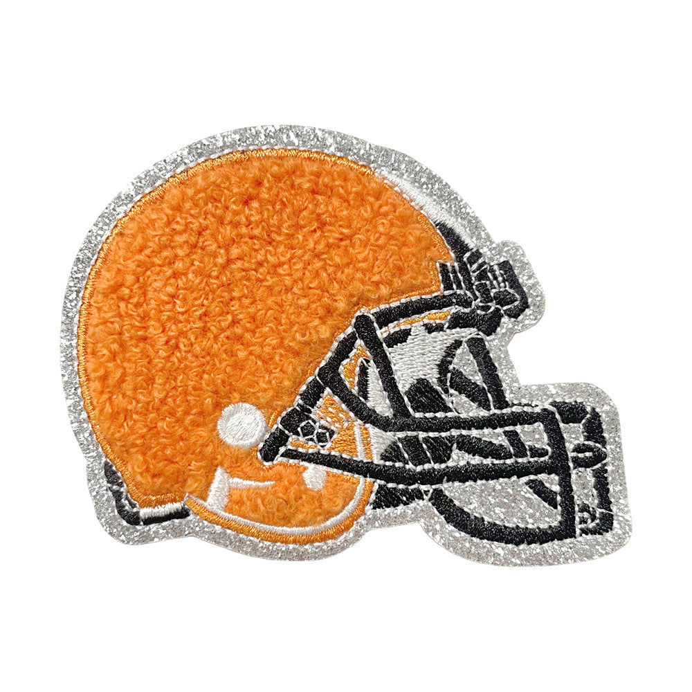 Wholesale Gameday Football Helmet Embroidered Patch Iron On Applique For ets And Clothing