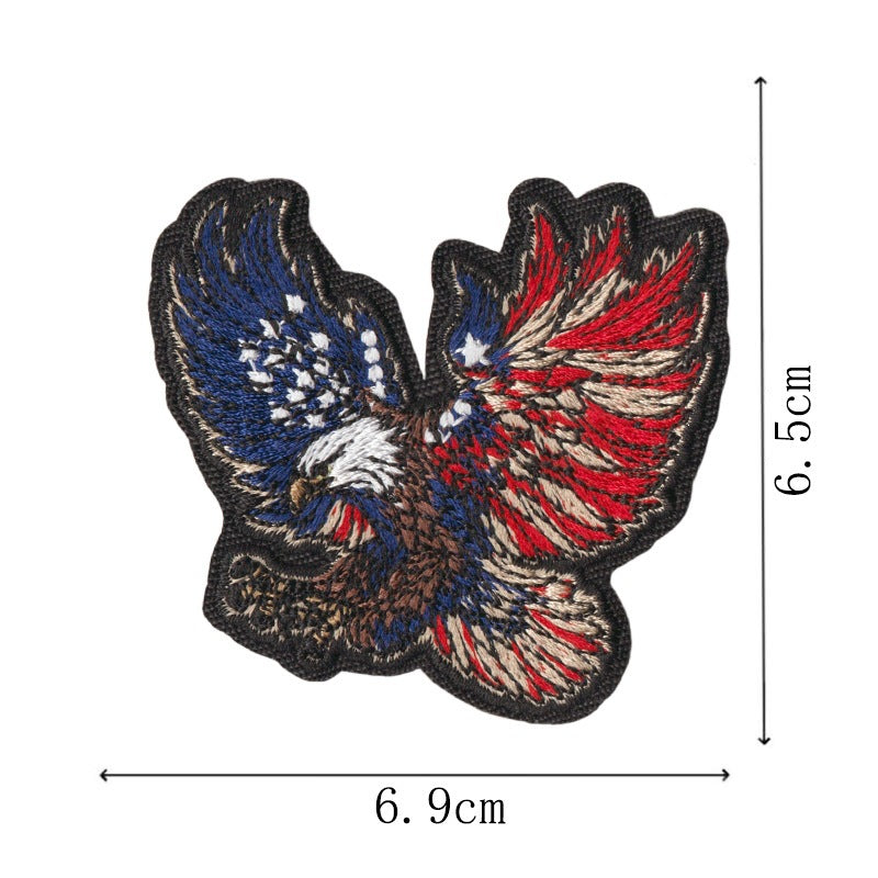 Wholesale Decorative Embroidered Patches 50 Piece Set With Liberty Bell Statue Of Liberty American Flag Design For Towels