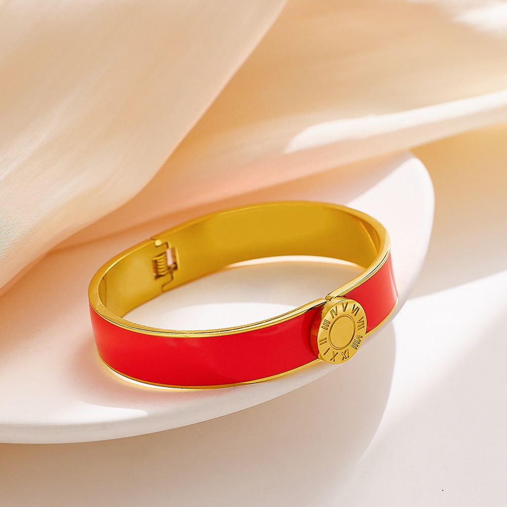 Wholesale Colorful Enamel Titanium Steel Bracelet