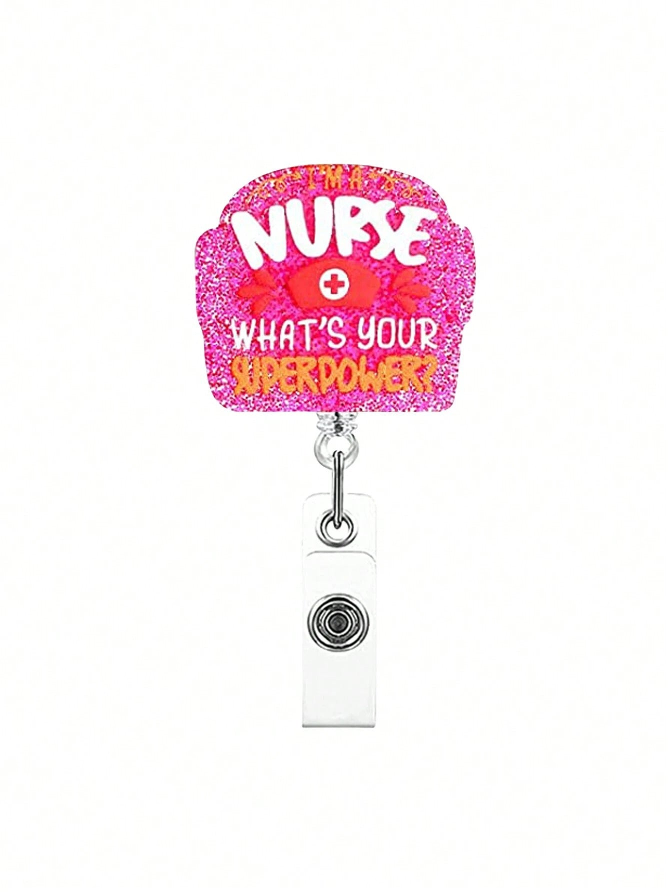 Wholesale Acrylic Love Clothes Syringe Mask Retractable Badge Scroll Keychain