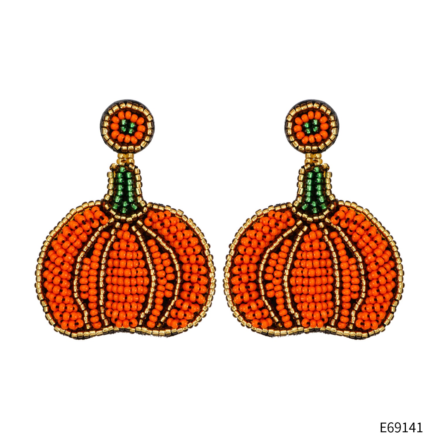 Wholesale Niche Retro Pumpkin Beads Earrings