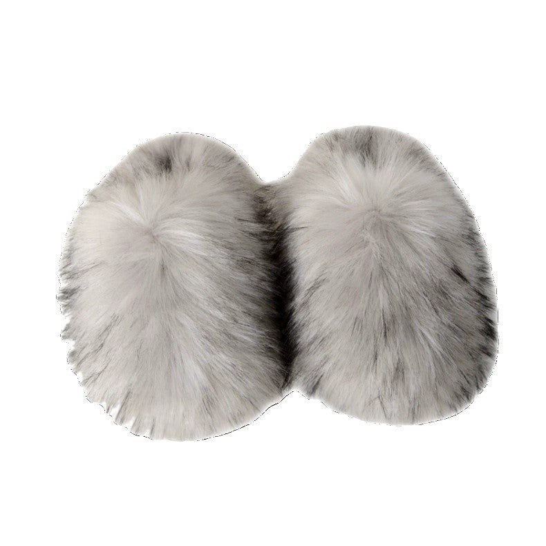 Wholesale Winter Imitation Beach Wool Fashion Warm Cotton Slippers Home Slippers