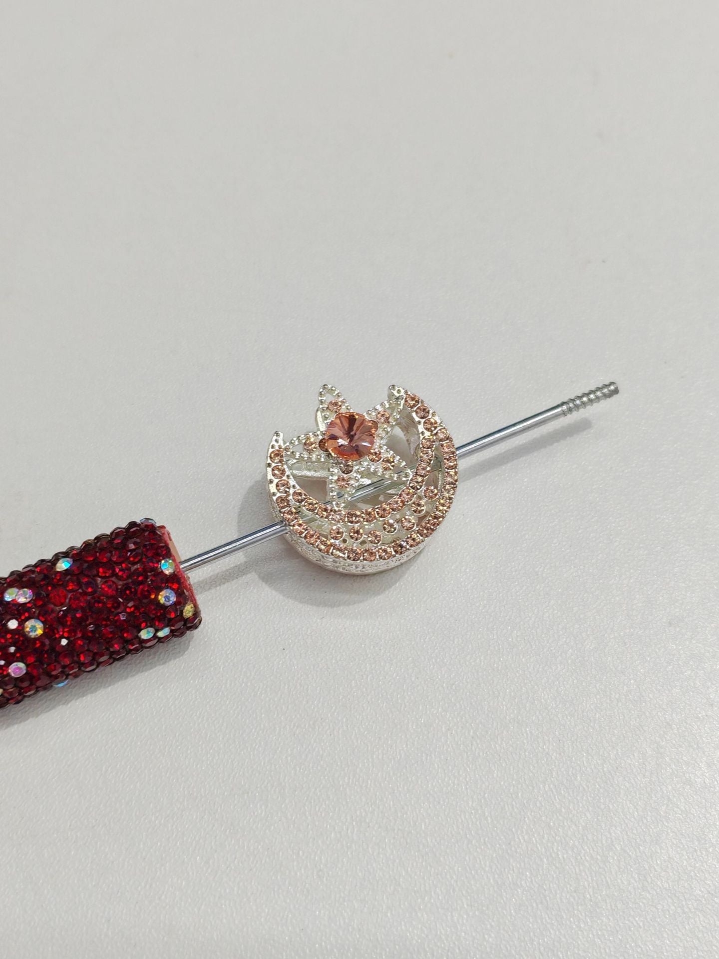Wholesale 10pcs colored hollow star moon alloy beads