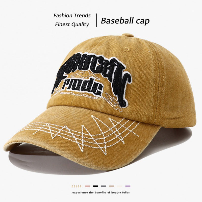 Wholesale Hat Men's Trendy Men's Versatile Retro Washed Old Cap Women's High-end Alphabet Baseball Cap