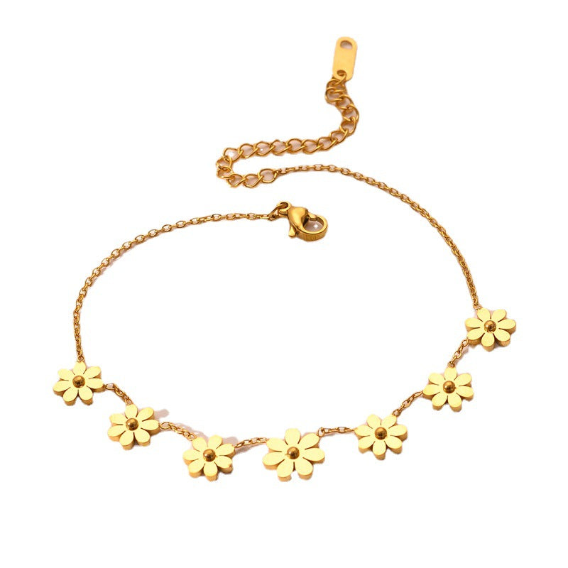 Pulseras de acero de titanio de Daisy Daisy