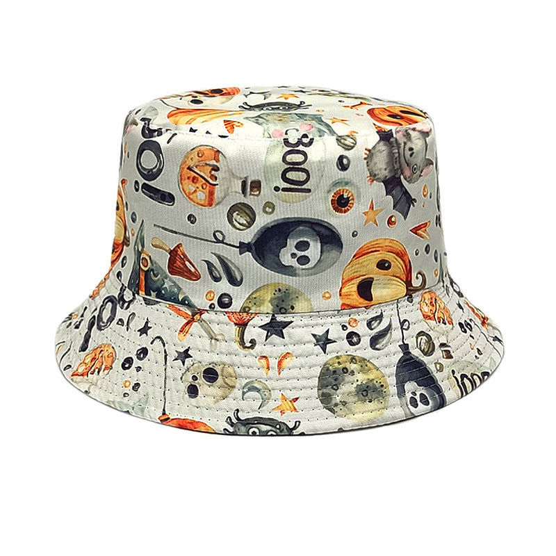 Wholesale Halloween New Pumpkin Skull Polyester Bucket Hat