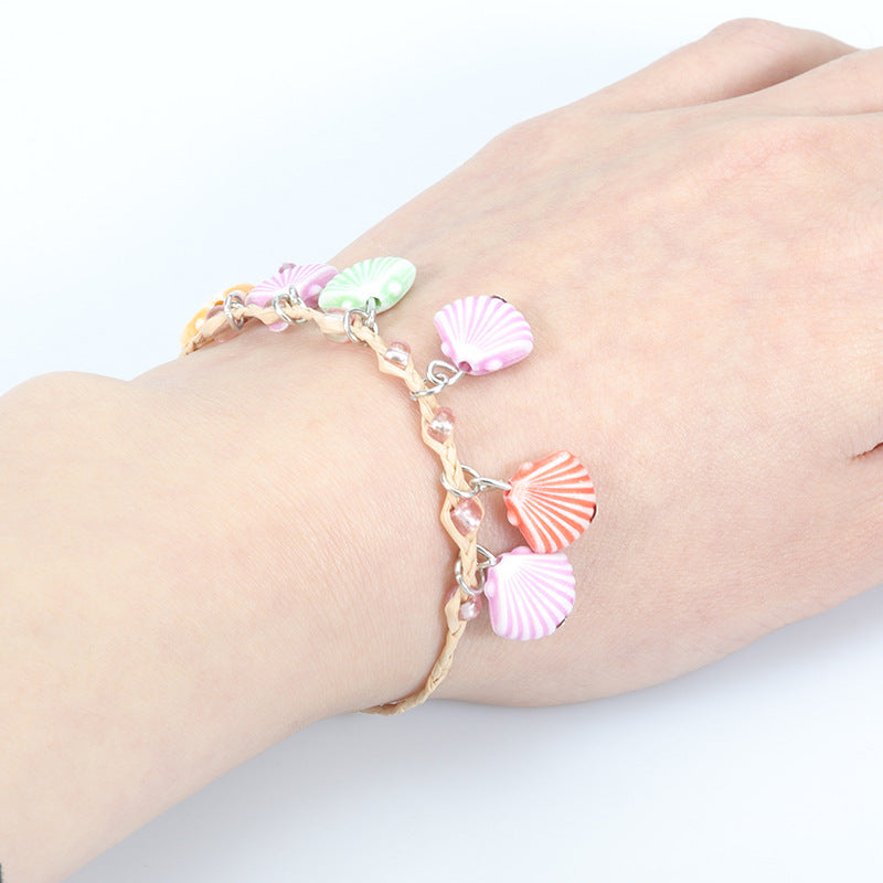 Pulsera de colores de macarrón trenzado de colección de océano al por mayor