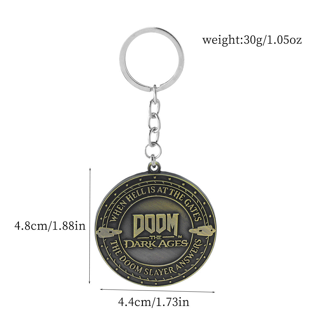 Wholesale Game Peripherals  Retro Metal Keychain Pendant