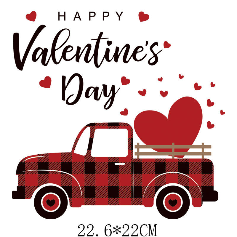 Wholesale Pink Valentine' s Day Pattern UV DTF Ready to Press Transfers Wrap