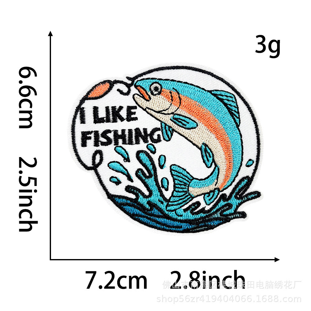 Wholesale Trendy Polyester Embroidered Patches Iron On Heat Transfer Applique For Outdoor Hiking Clothing DIY Accessory