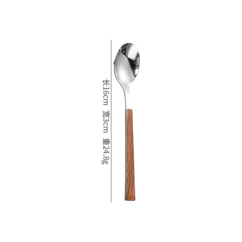 Wholesale 430 Stainless Steel Imitation Wood Grain Clip Handle Knife and Fork Spoon