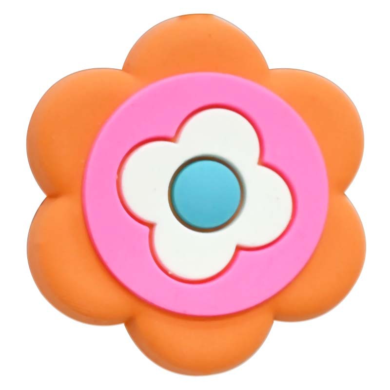 Wholesale Random 100pcs Colored Flower Shaped Focal Beads