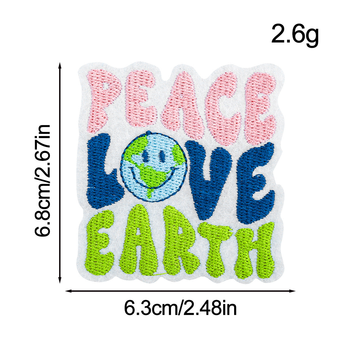 Wholesale Earth Environmental Protection Green Embroidered Cloth Patch