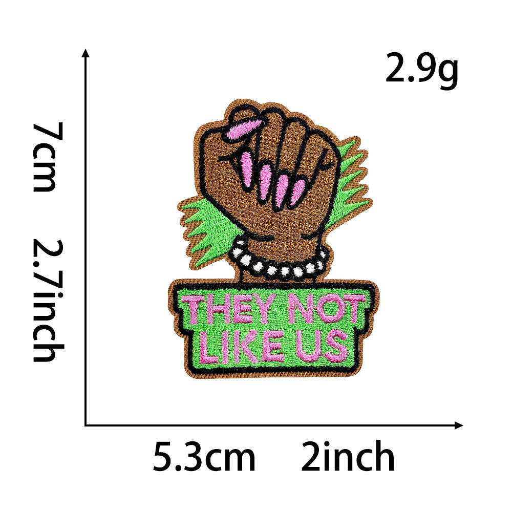 Wholesale Green and Pink Bowknot Love Embroidered DIY Patches