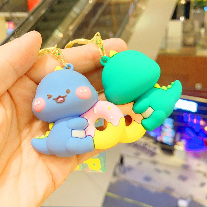 Llavero de dinosaurio de natación de silicona al por mayor