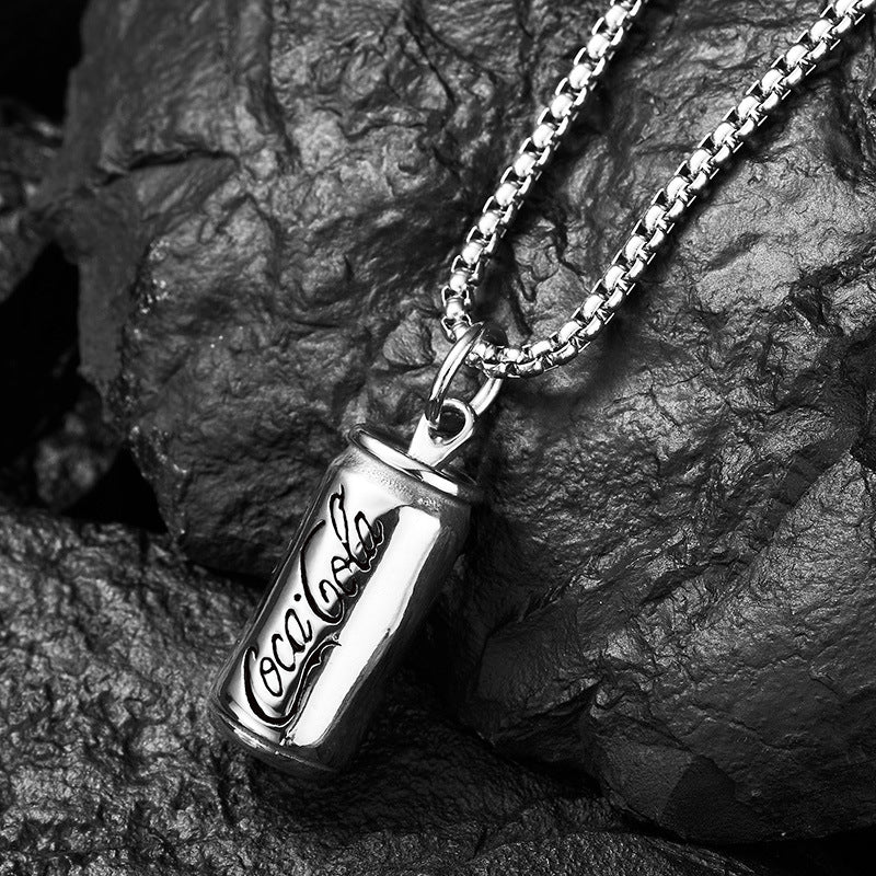 Wholesale Titanium Steel Pull Tab Can Pendant Necklace
